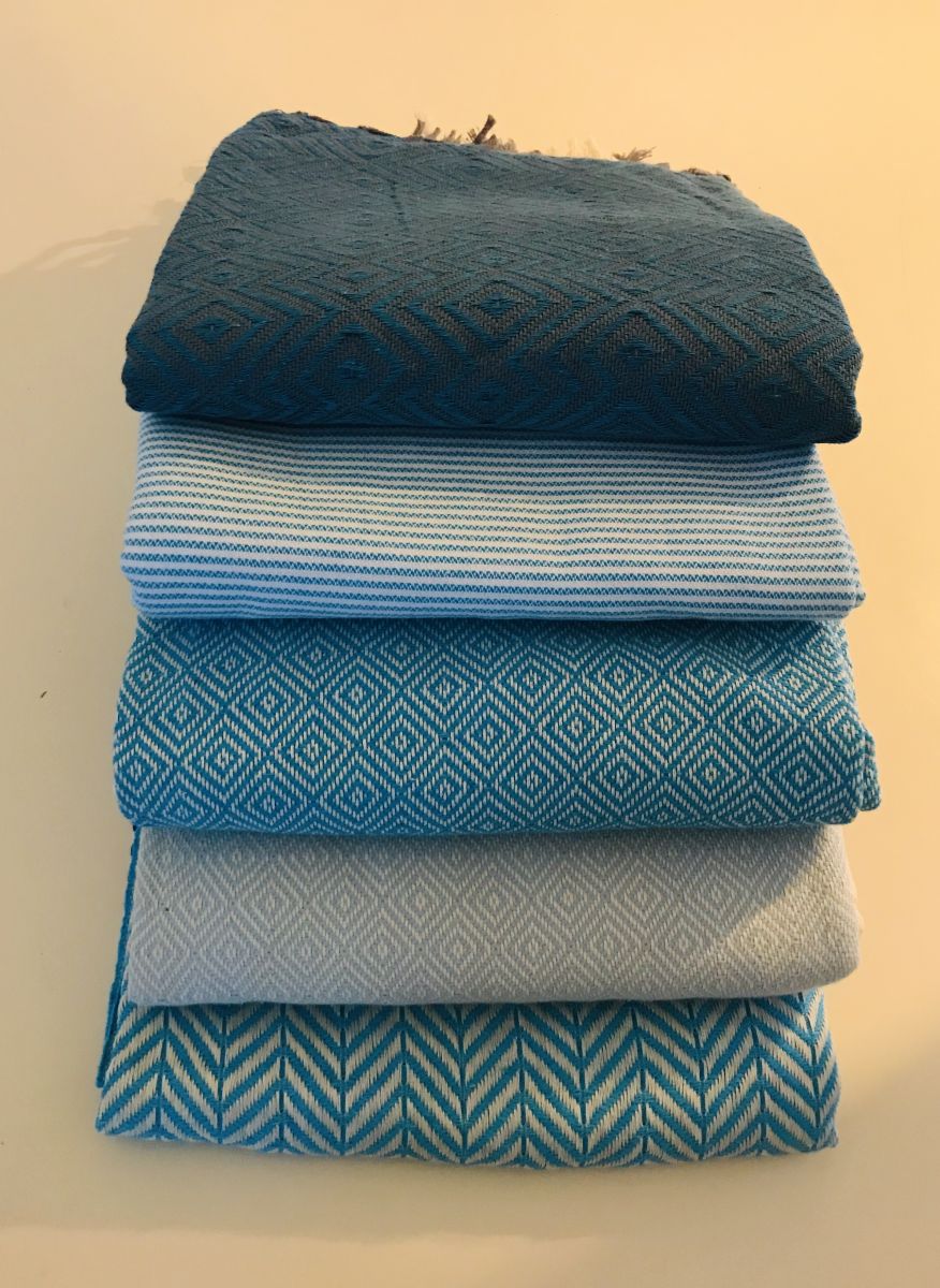 Div. hamamdoeken in turquoise nuances Div. hamamdoeken in turquoise nuances